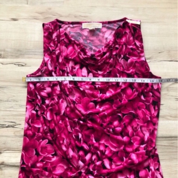 MICHAEL Michael Kors Pink Ruched Sleeveless Tank - Picture 5 of 7